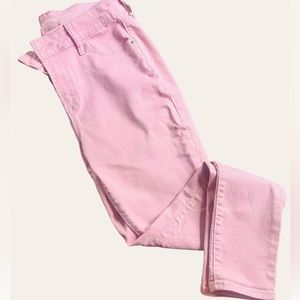 Pink mid rise pants